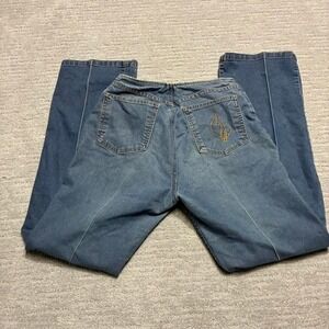 Baby Phat y2k 2000s light wash denim low rise relaxed straight grunge jeans